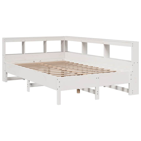 vidaXL Bookcase Bed without Mattress White 120x200 cm Solid Wood Pine