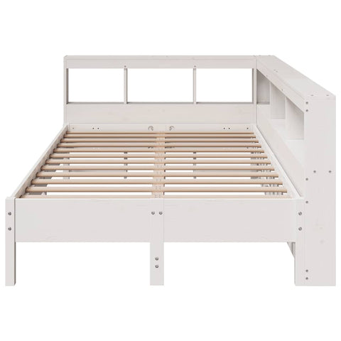 vidaXL Bookcase Bed without Mattress White 120x200 cm Solid Wood Pine