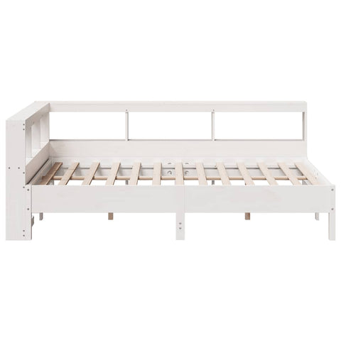 vidaXL Bookcase Bed without Mattress White 120x200 cm Solid Wood Pine