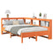 vidaXL Bookcase Bed without Mattress Wax Brown 120x200 cm Solid Wood Pine