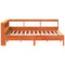 vidaXL Bookcase Bed without Mattress Wax Brown 120x200 cm Solid Wood Pine