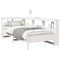 vidaXL Bookcase Bed without Mattress White 90x200 cm Solid Wood Pine