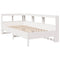 vidaXL Bookcase Bed without Mattress White 90x200 cm Solid Wood Pine
