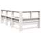 vidaXL Bookcase Bed without Mattress White 90x200 cm Solid Wood Pine