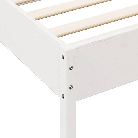 vidaXL Bookcase Bed without Mattress White 90x200 cm Solid Wood Pine