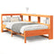 vidaXL Bookcase Bed without Mattress Wax Brown 90x200 cm Solid Wood Pine