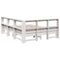 vidaXL Bookcase Bed without Mattress White 140x190 cm Solid Wood Pine