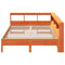 vidaXL Bookcase Bed without Mattress Wax Brown 140x190 cm Solid Wood Pine