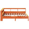 vidaXL Bookcase Bed without Mattress Wax Brown 140x190 cm Solid Wood Pine