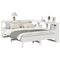 vidaXL Bookcase Bed without Mattress White 135x190 cm Solid Wood Pine