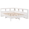 vidaXL Bookcase Bed without Mattress White 135x190 cm Solid Wood Pine