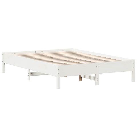 vidaXL Bookcase Bed without Mattress White 135x190 cm Solid Wood Pine