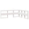 vidaXL Bookcase Bed without Mattress White 135x190 cm Solid Wood Pine