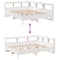 vidaXL Bookcase Bed without Mattress White 135x190 cm Solid Wood Pine