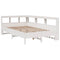 vidaXL Bookcase Bed without Mattress White 120x190 cm Solid Wood Pine