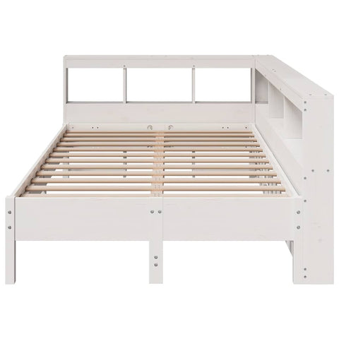 vidaXL Bookcase Bed without Mattress White 120x190 cm Solid Wood Pine