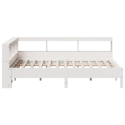 vidaXL Bookcase Bed without Mattress White 120x190 cm Solid Wood Pine