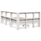 vidaXL Bookcase Bed without Mattress White 120x190 cm Solid Wood Pine