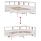 vidaXL Bookcase Bed without Mattress White 120x190 cm Solid Wood Pine