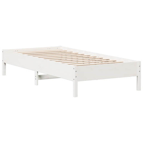 vidaXL Bookcase Bed without Mattress White 90x190 cm Solid Wood Pine