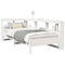 vidaXL Bookcase Bed without Mattress White 75x190 cm Solid Wood Pine