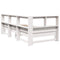 vidaXL Bookcase Bed without Mattress White 75x190 cm Solid Wood Pine