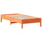 vidaXL Bookcase Bed without Mattress Wax Brown 75x190 cm Solid Wood Pine