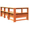 vidaXL Bookcase Bed without Mattress Wax Brown 75x190 cm Solid Wood Pine