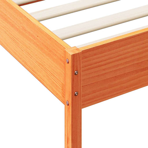 vidaXL Bookcase Bed without Mattress Wax Brown 75x190 cm Solid Wood Pine