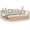 vidaXL Bookcase Bed without Mattress 200x200cm Solid Wood Pine