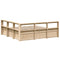 vidaXL Bookcase Bed without Mattress 200x200cm Solid Wood Pine