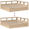 vidaXL Bookcase Bed without Mattress 200x200cm Solid Wood Pine