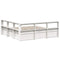 vidaXL Bookcase Bed without Mattress White 200x200cm Solid Wood Pine