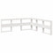 vidaXL Bookcase Bed without Mattress White 200x200cm Solid Wood Pine