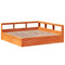 vidaXL Bookcase Bed without Mattress Wax Brown 180x200cm Solid Wood Pine