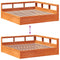 vidaXL Bookcase Bed without Mattress Wax Brown 180x200cm Solid Wood Pine