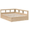 vidaXL Bookcase Bed without Mattress 160x200cm Solid Wood Pine