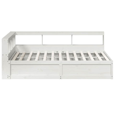vidaXL Bookcase Bed without Mattress White 160x200cm Solid Wood Pine