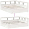 vidaXL Bookcase Bed without Mattress White 140x200cm Solid Wood Pine