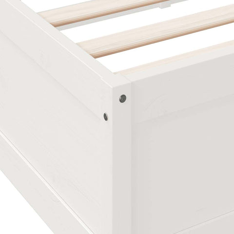 vidaXL Bookcase Bed without Mattress White 140x200cm Solid Wood Pine