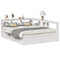 vidaXL Bookcase Bed without Mattress White 140x200cm Solid Wood Pine