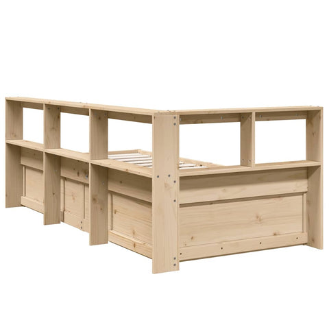 vidaXL Bookcase Bed without Mattress 100x200cm Solid Wood Pine