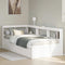 vidaXL Bookcase Bed without Mattress White 100x200cm Solid Wood Pine