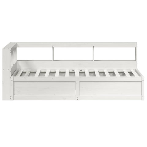 vidaXL Bookcase Bed without Mattress White 100x200cm Solid Wood Pine