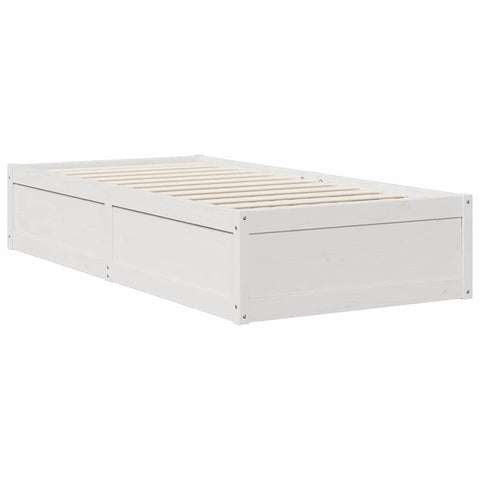 vidaXL Bookcase Bed without Mattress White 100x200cm Solid Wood Pine