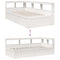 vidaXL Bookcase Bed without Mattress White 100x200cm Solid Wood Pine