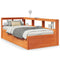 vidaXL Bookcase Bed without Mattress Wax Brown 100x200cm Solid Wood Pine