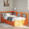 vidaXL Bookcase Bed without Mattress Wax Brown 100x200cm Solid Wood Pine