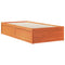 vidaXL Bookcase Bed without Mattress Wax Brown 100x200cm Solid Wood Pine