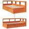 vidaXL Bookcase Bed without Mattress Wax Brown 100x200cm Solid Wood Pine
